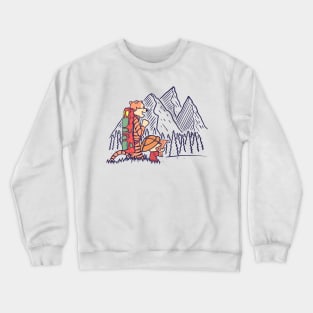 Calvin and Hobbes Climb The Mountain Crewneck Sweatshirt